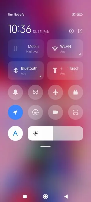 MIUI 13 quick launch bar