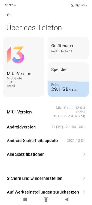 MIUI 13 system overview