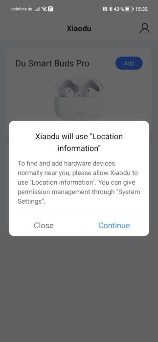 Configuration de l'application Xiaodu (2)