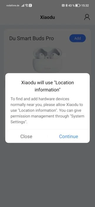 Configuration de l'application Xiaodu (2)