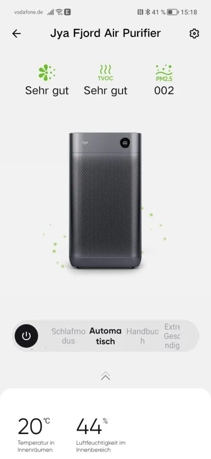 Smartmi Link App Verbindungsaufbau.