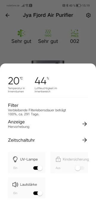 Smartmi Link-appinnstillinger.