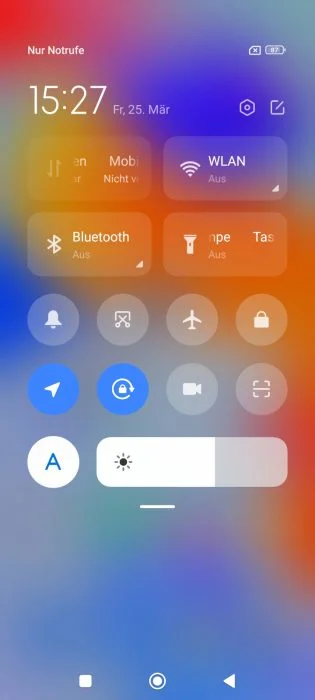 Notifikační lišta Redmi Note 11 Pro 5G MIUI 13.