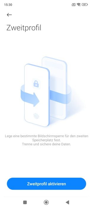 Redmi Note 11 Pro 5G MIUI 13 sekundär profil.