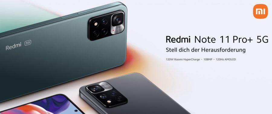 Specifikationsark for Redmi Note 11 Pro+ 5G.