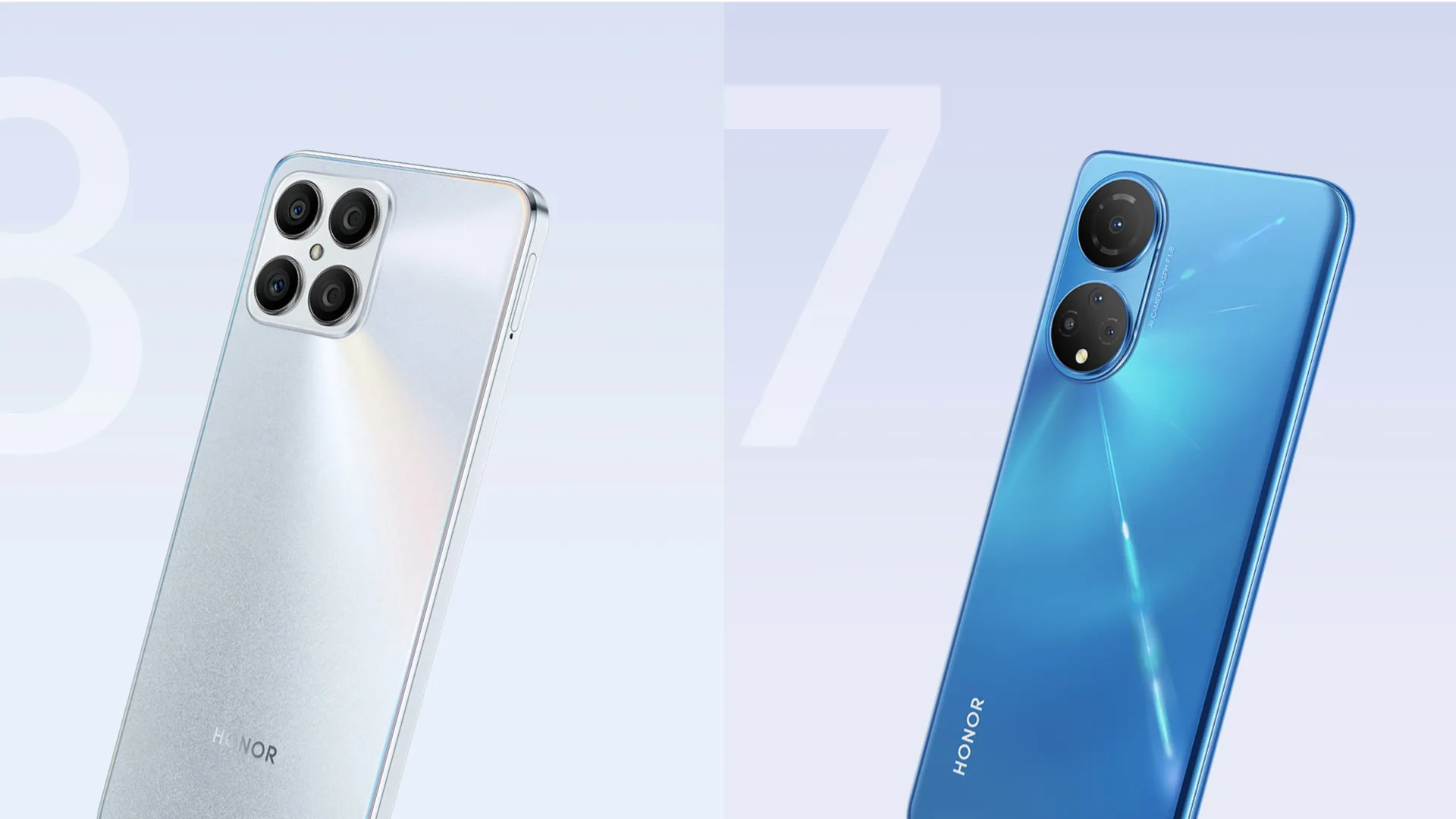 HONOR X8- en HONOR X7-headers
