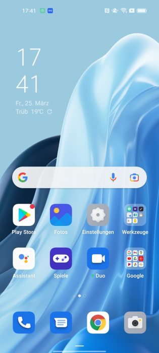 OPPO Find X5 Lite ColorOS startskærm