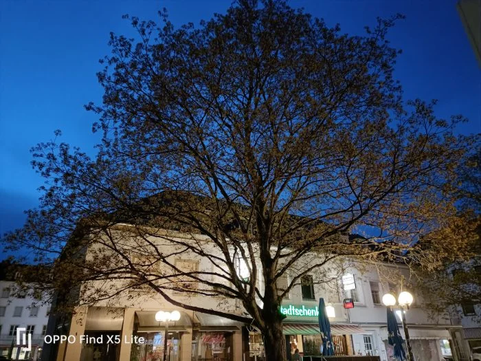 Tiro de teste da câmera principal OPPO Find X5 Lite sem modo noturno