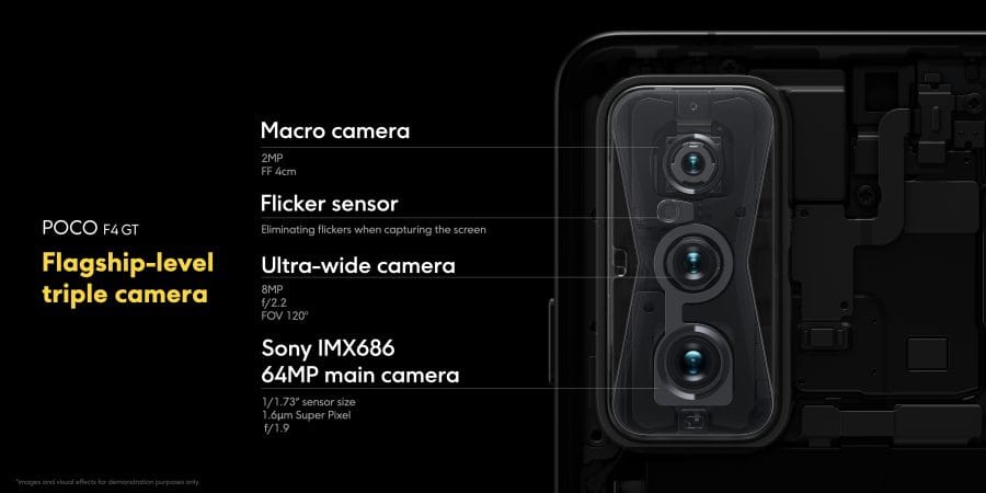 POCO F4 GT Dreifachkamera