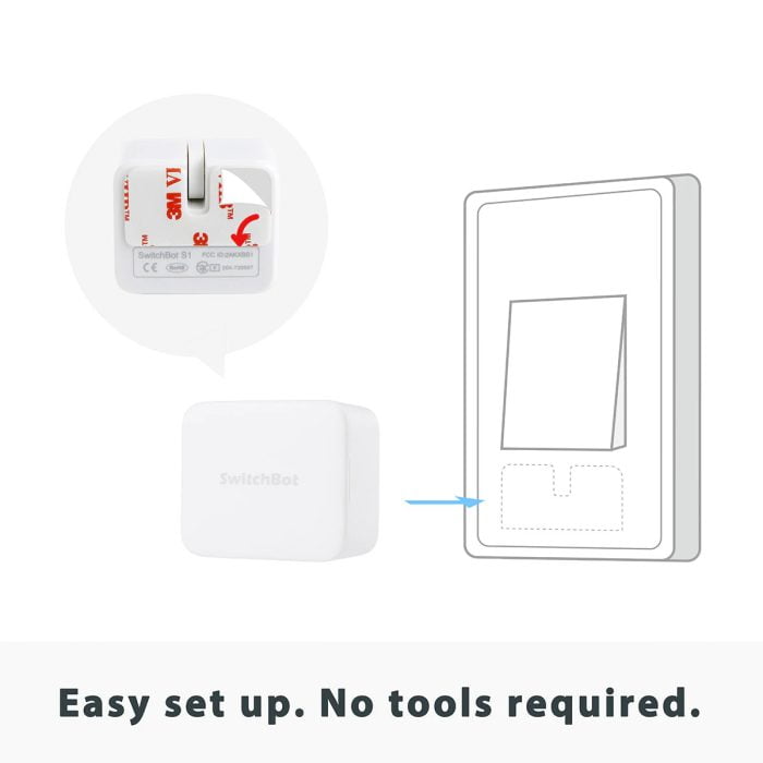 SwitchBot Bot con pratico supporto adesivo.