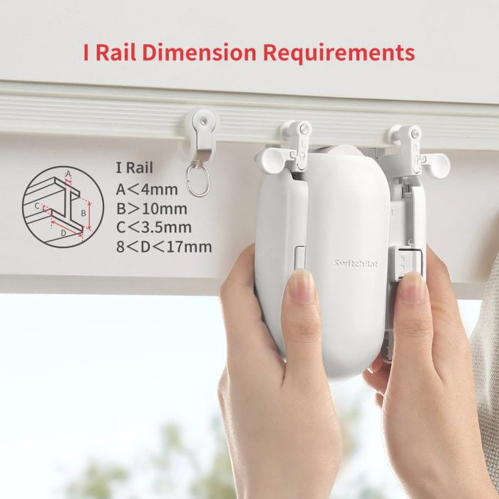 متوافق مع SwitchBot Curtain I-Rail.