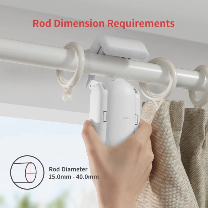 SwitchBot curtain rod compatibility.
