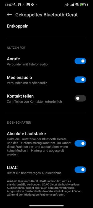 Bluetooth-verbinding van de 1MORE EVO.