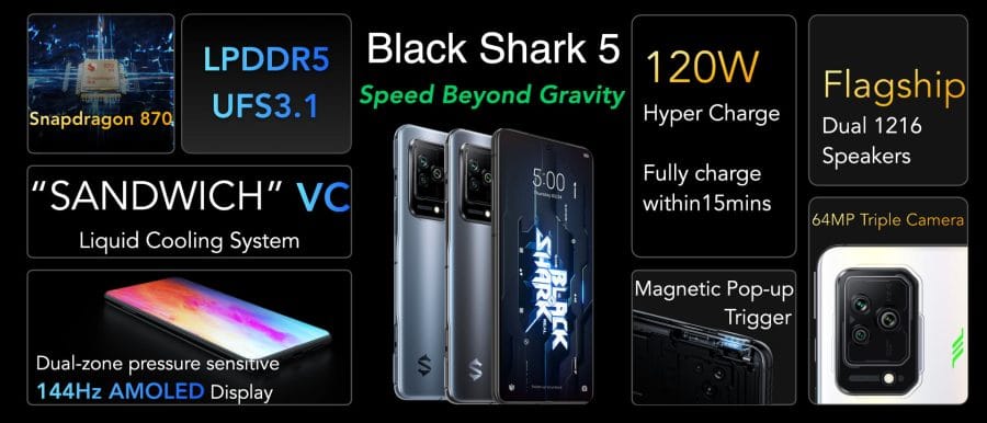 Black Shark 5 Specifikationer