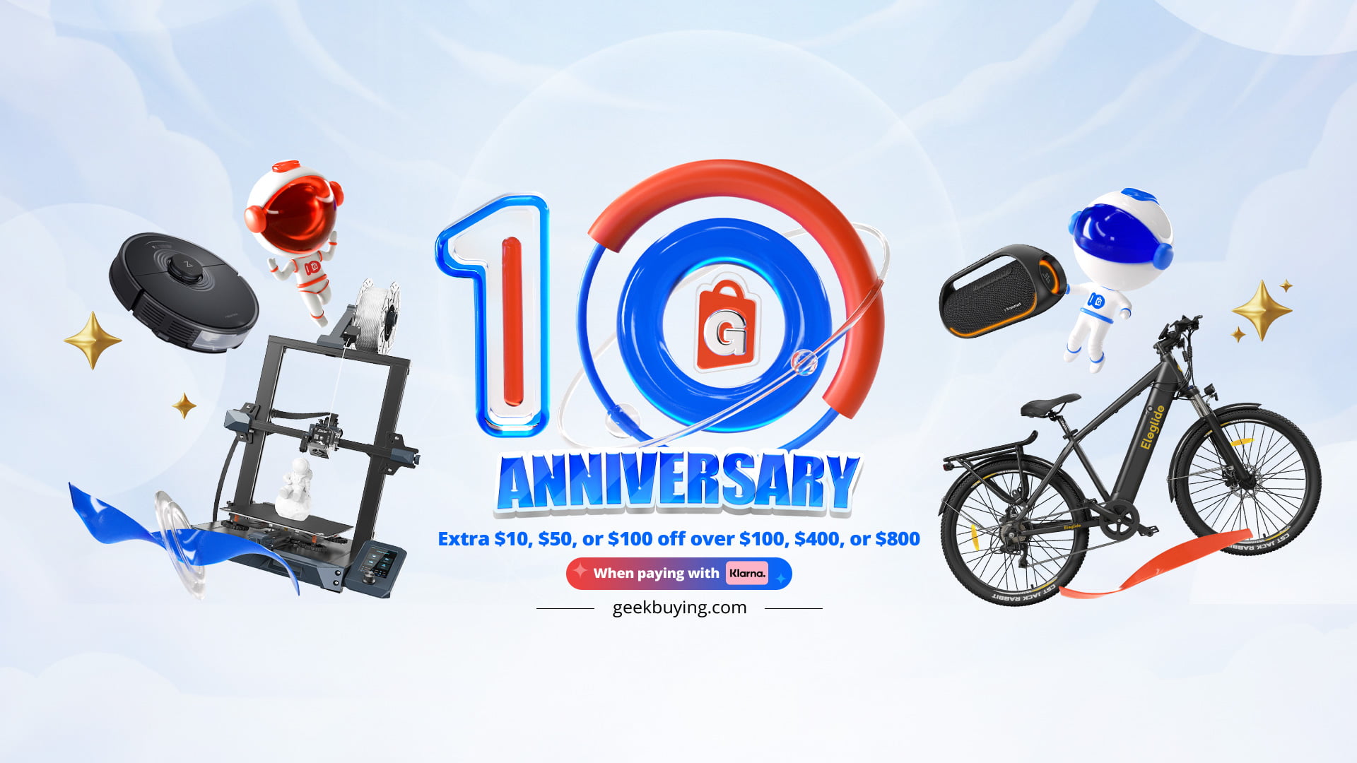 Intestazione di vendita dell'anniversario di Geekbuying