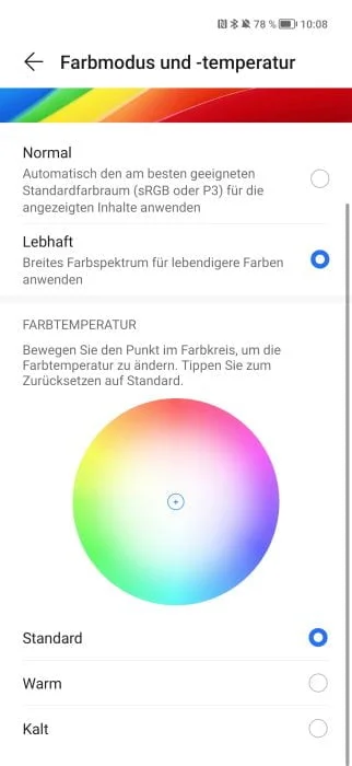 HONOR Magic 4 Pro color settings