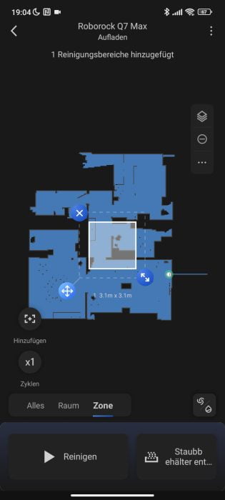 Roborock App Kartenverwaltung