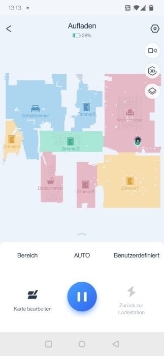 Visão geral da limpeza do aplicativo ECOVACS DEEBOT T9 AIVI