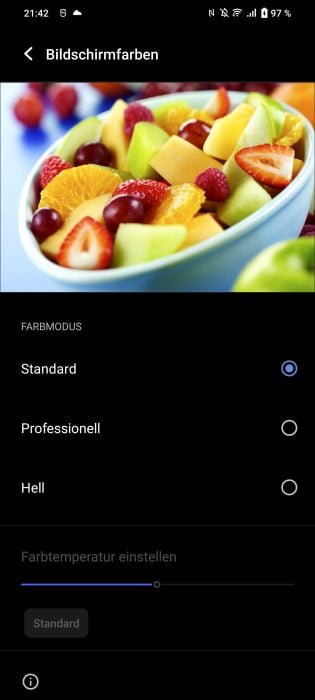 configurações de cores vivo X80 Pro