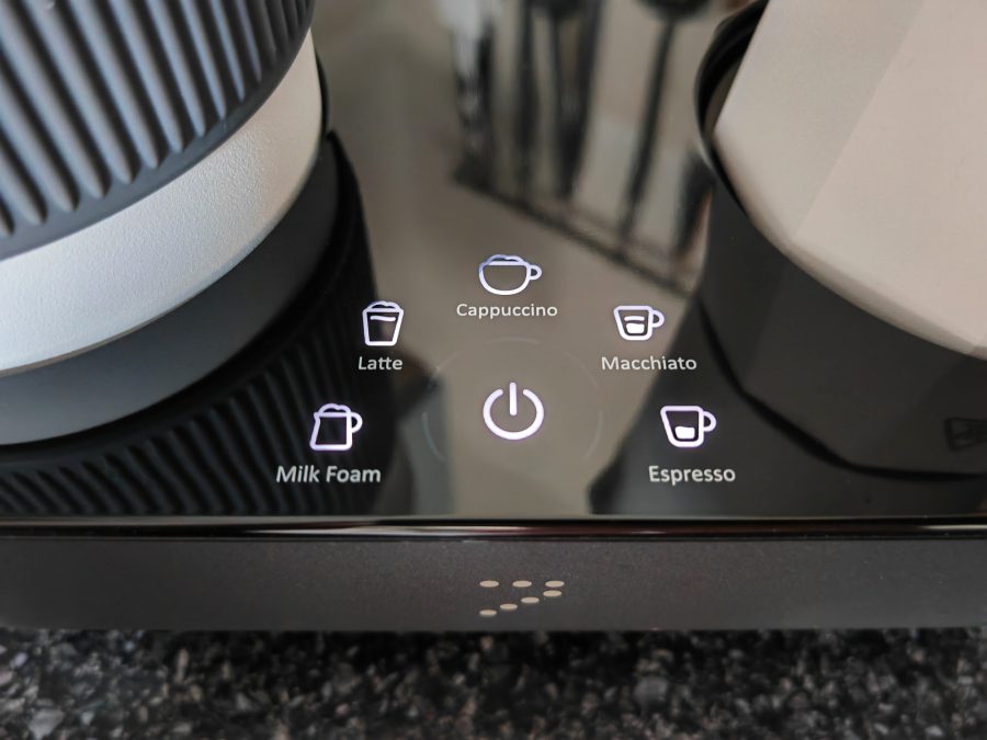 SEVEN&ME Coffee-Maker control panel switched on
