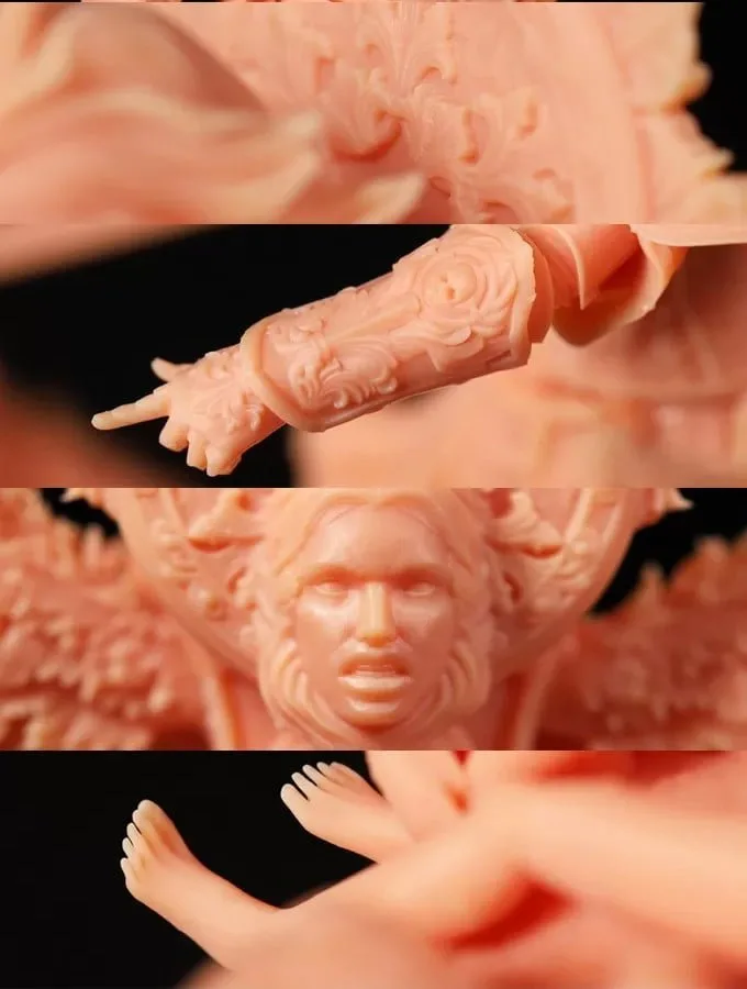 Detalles de impresión de figura de muestra de 4K naranja LARGO