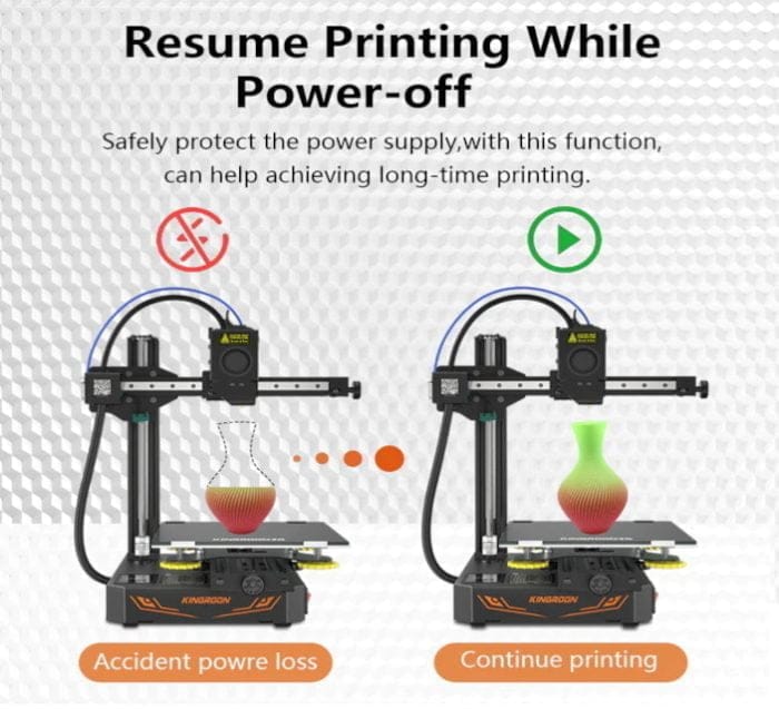 Kingroon KP3S Pro Power Off-beveiliging