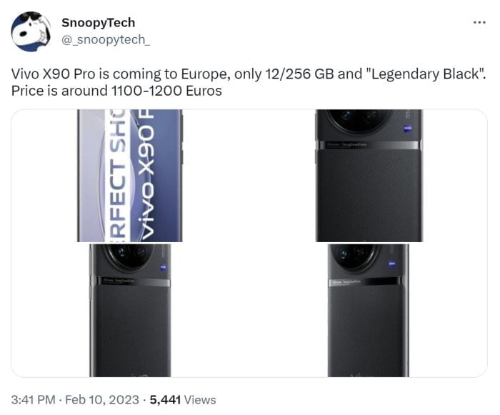 SnoopyTech publicó esta filtración el 10 de febrero en Twitter.