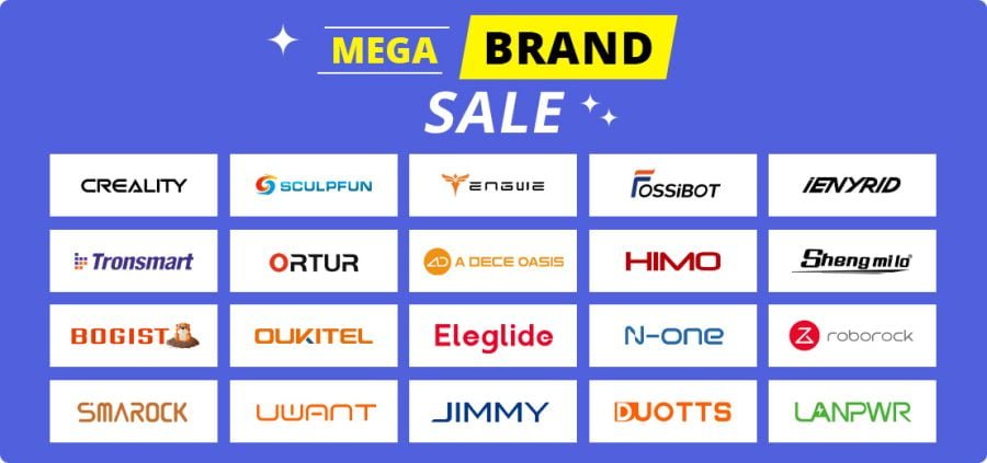 Geekbuying Mega Sale março de 2023 Marcas