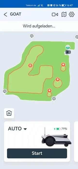 ECOVACS GOAT G1 ​​Mapa completado en la app