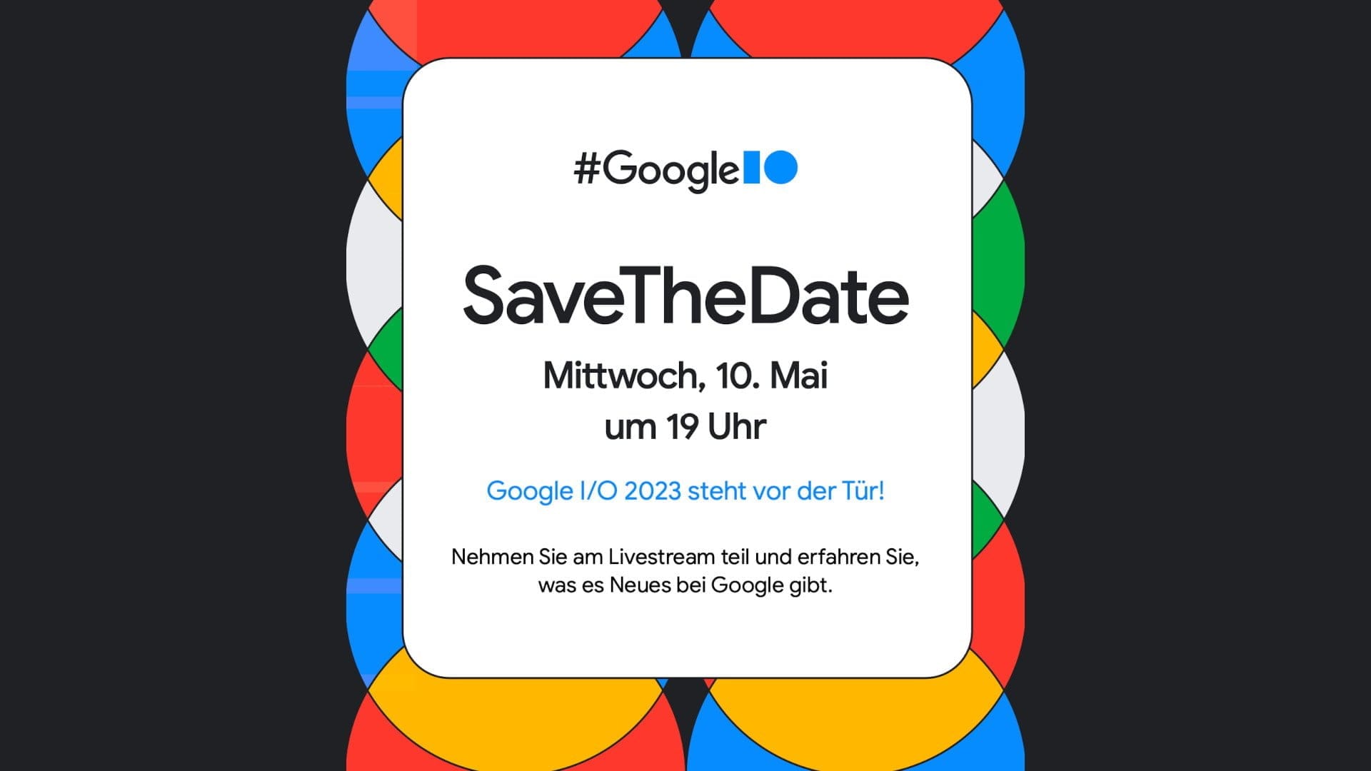 Intestazione notizie di Google IO Live Stream