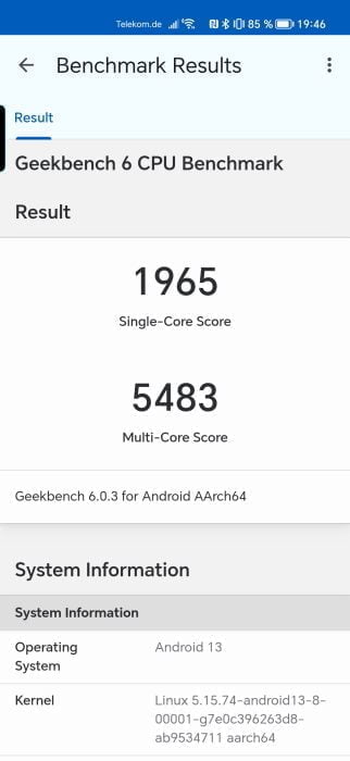 HONOR Magic 5 Pro Geekbench