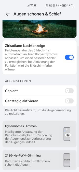 HONOR Magic 5 Pro Augenschutzmodus