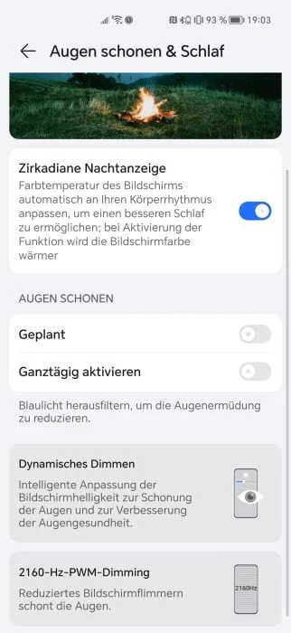 Modalità di protezione degli occhi di HONOR Magic 5 Pro