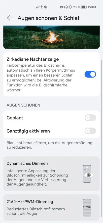 HONOR Magic 5 Pro Augenschutzmodus