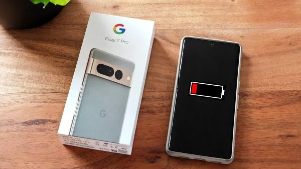Koptekst batterijprobleem Google Pixel 7 Pro