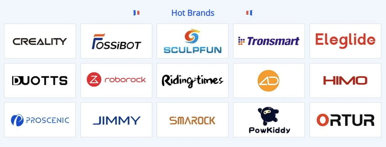 Les meilleures marques en vente