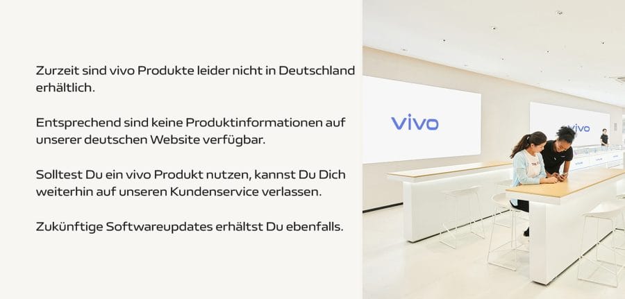 vivo Webseite meldet Verkaufsstopp