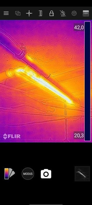 Imagens térmicas do aplicativo Blackview BL8800 Pro MyFLIR