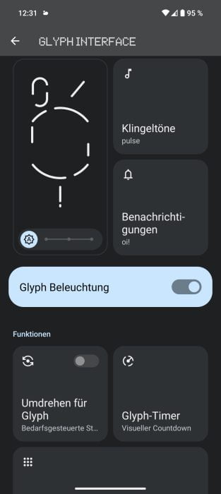 لا شيء قائمة واجهة Glyph OS 2.0 (1)