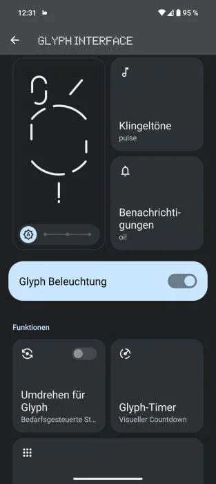 Menu d'interface de glyphe Nothing OS 2.0 (1)