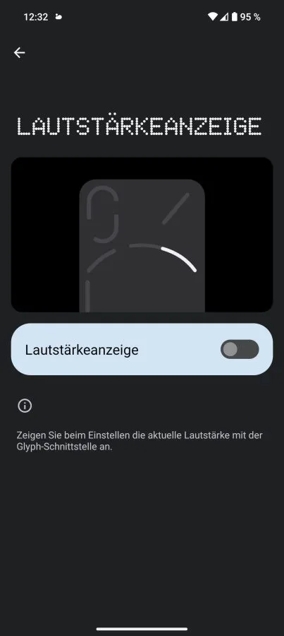 Nothing OS 2.0 Glyph Lautstärke