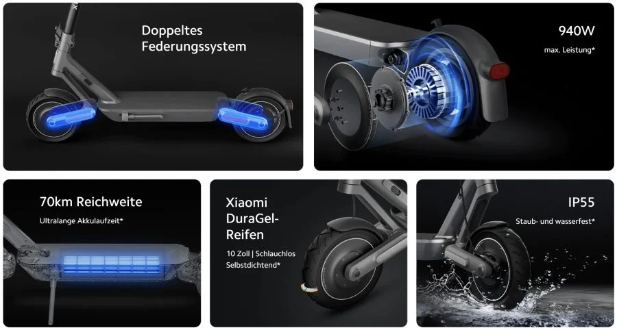 Características clave de Xiaomi Electric Scooter 4 Ultra