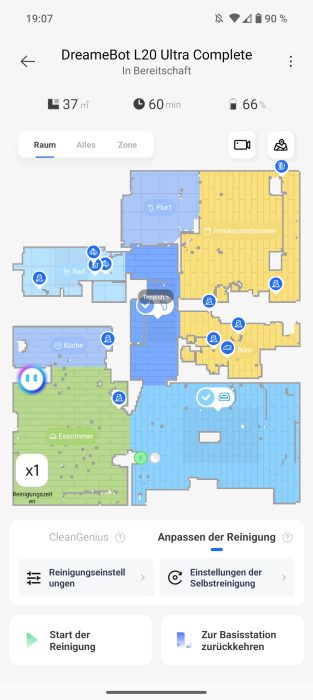 Dreamehome App Raumreinigung