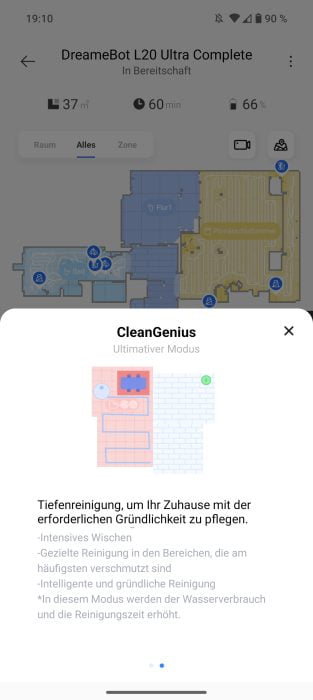 Dreamehome App CleanGenius وصف الوضع النهائي