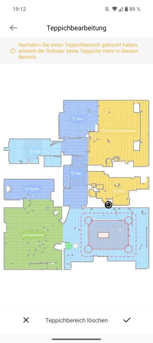 App Dreamehome Modifica della mappa Modifica i tappeti
