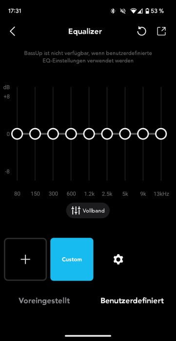 600pásmový ekvalizér Soundcore Motion X9 App