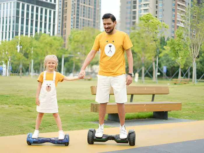 iHoverboard H8 Man with child on hoverboard