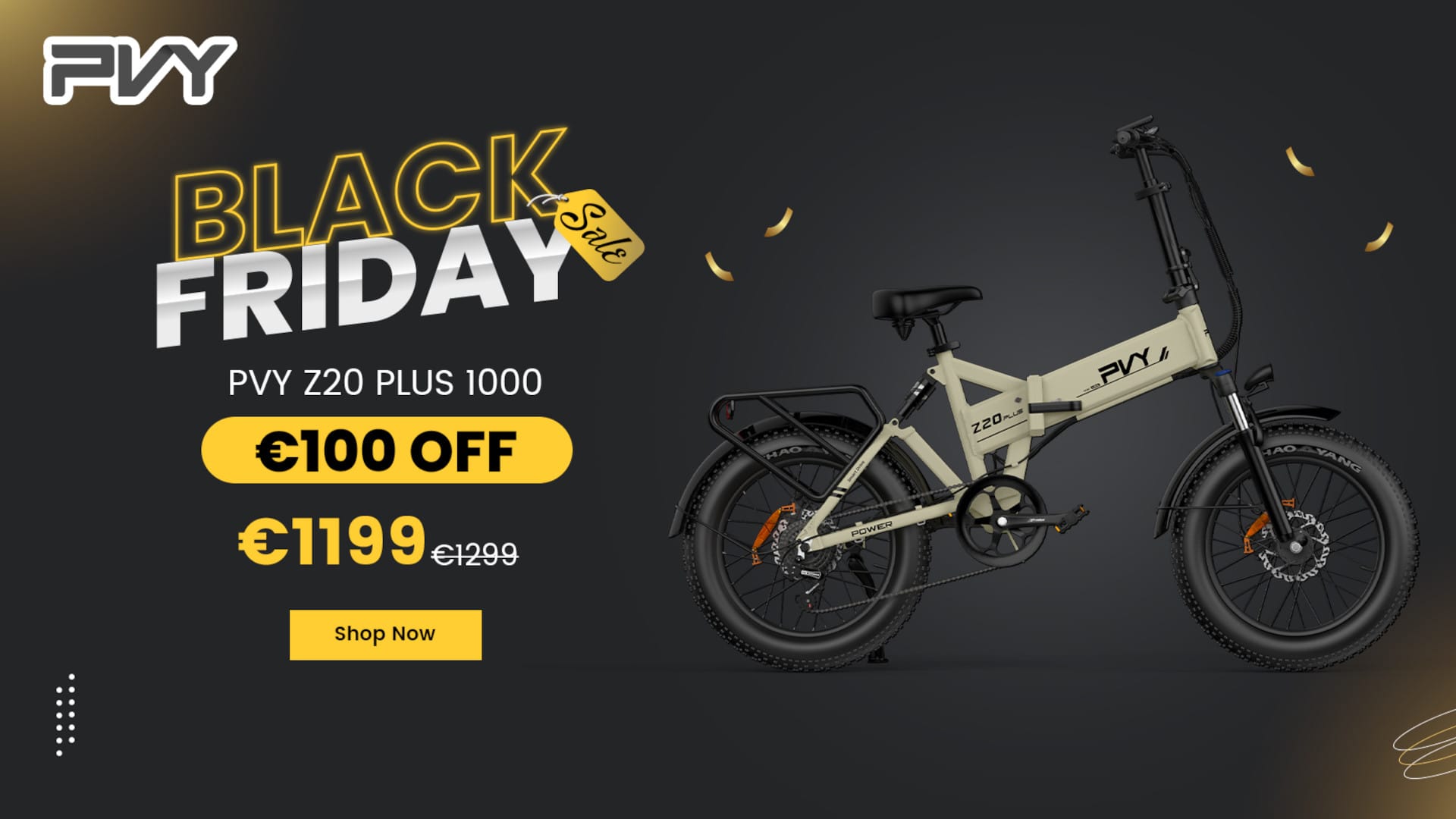 PVY Black Friday 2023: E-Bikes zu stark reduzierten Preisen