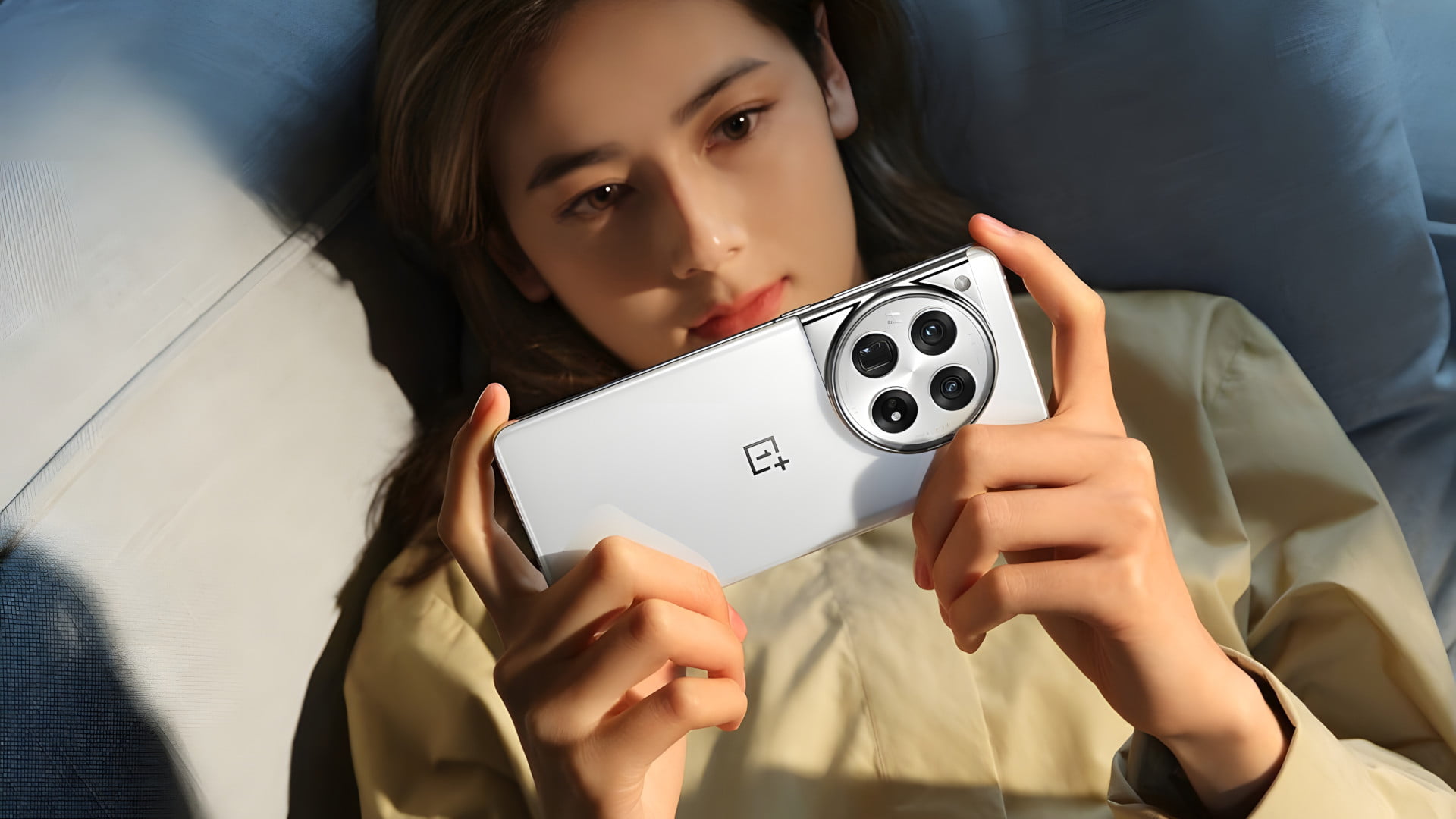Woman with OnePlus 12 in her hand