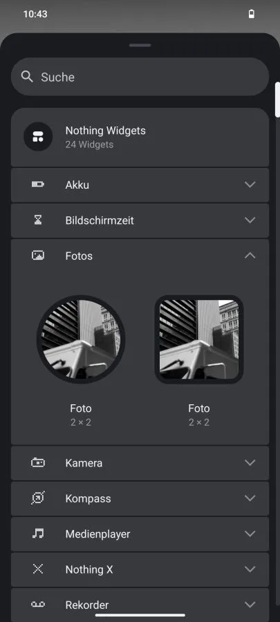Nothing OS 2.6 Widgets